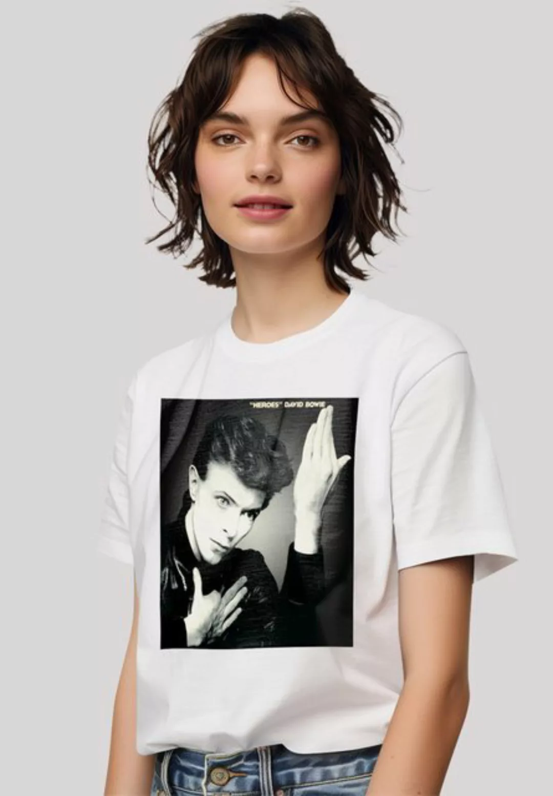 F4NT4STIC T-Shirt David Bowie Heroes Album Cover Premium Qualität günstig online kaufen