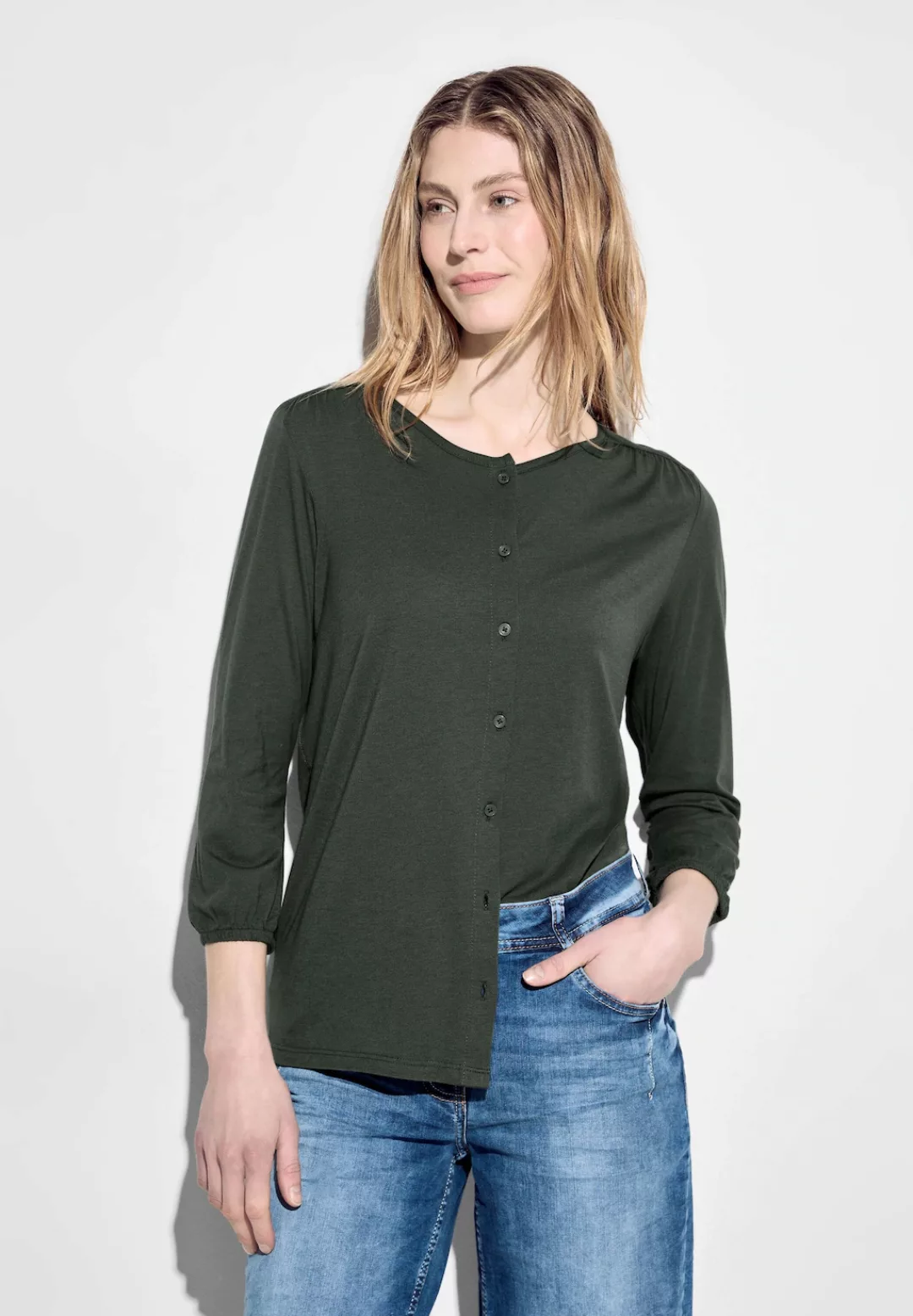 Cecil 3/4-Arm-Shirt, in Unifarbe günstig online kaufen