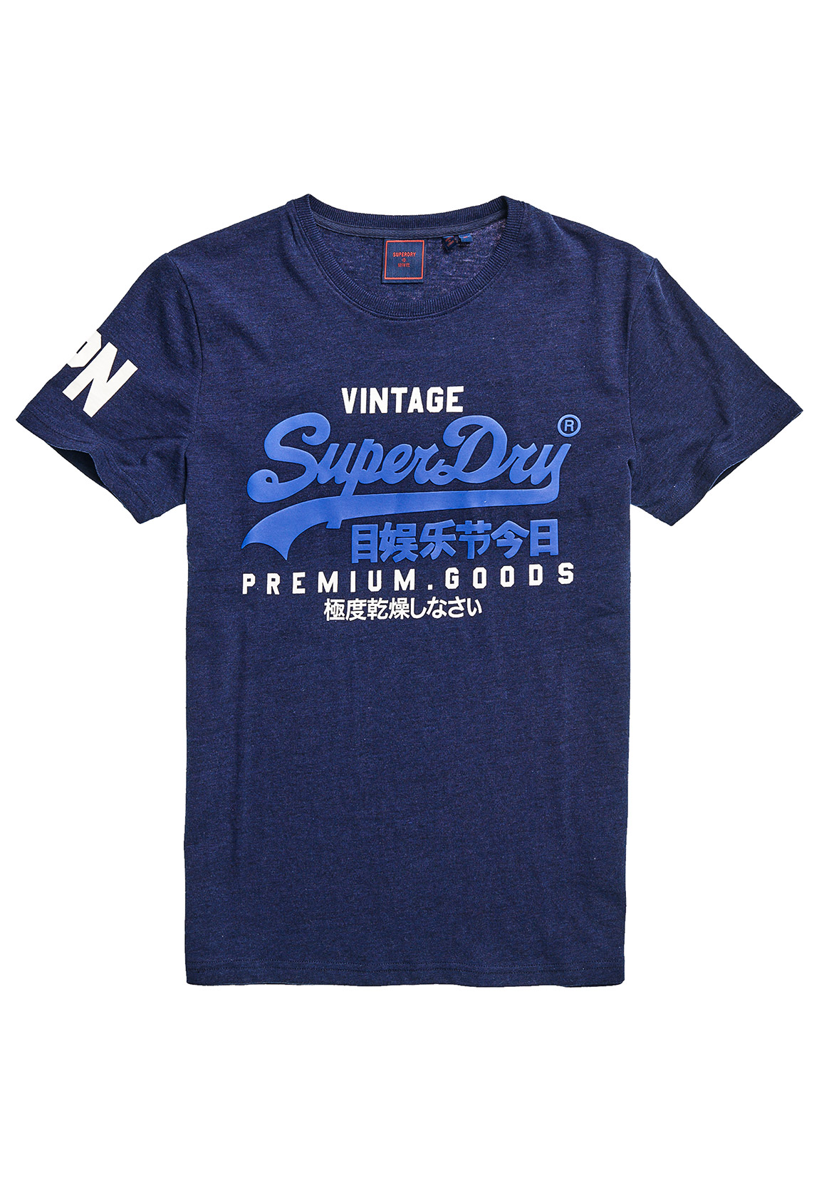 Superdry Herren T-Shirt VL TEE MW Midnight Blue Grit Dunkelblau günstig online kaufen