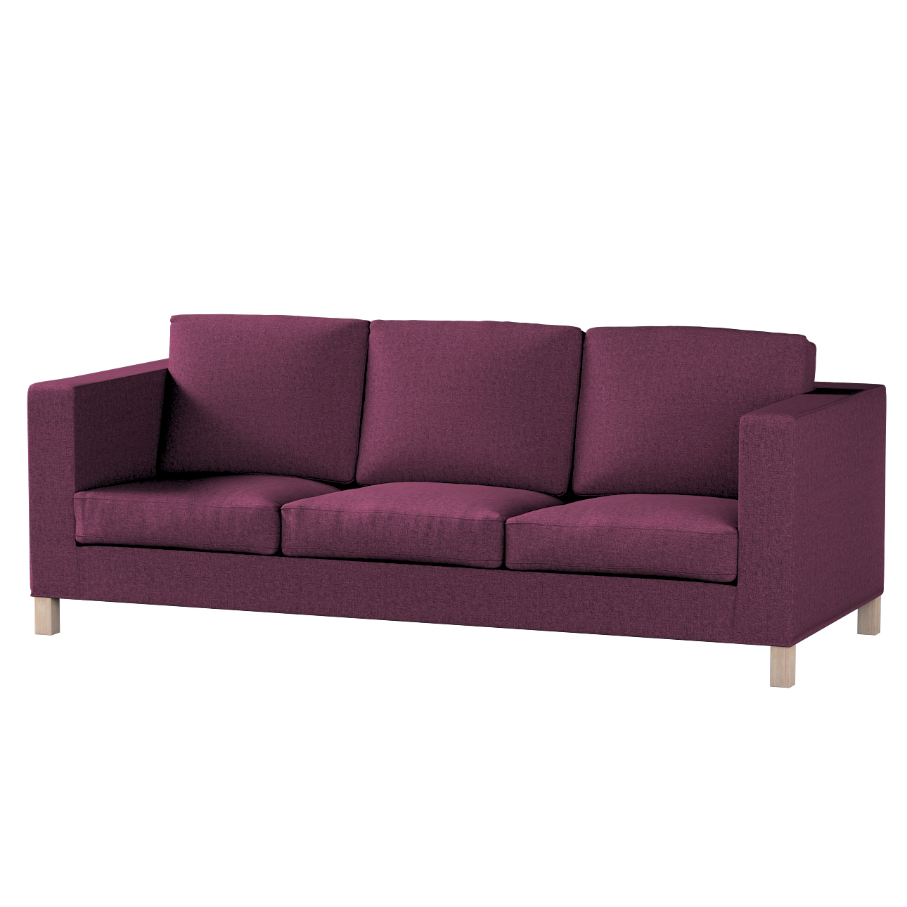 Bezug für Karlanda 3-Sitzer Sofa nicht ausklappbar, kurz, pflaumenviolett, günstig online kaufen