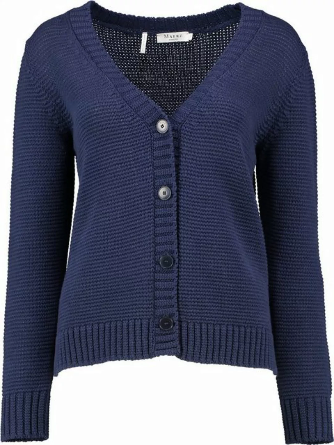 MAERZ Muenchen Strickjacke MAERZ Strickjacke marine in softer Organic-Baumw günstig online kaufen