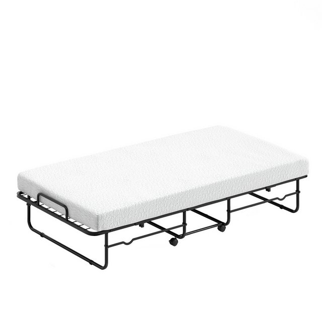 COSTWAY Gästebett (1-St) Klappbett, aus Metall, mit Matratze & Rollen, 90x1 günstig online kaufen