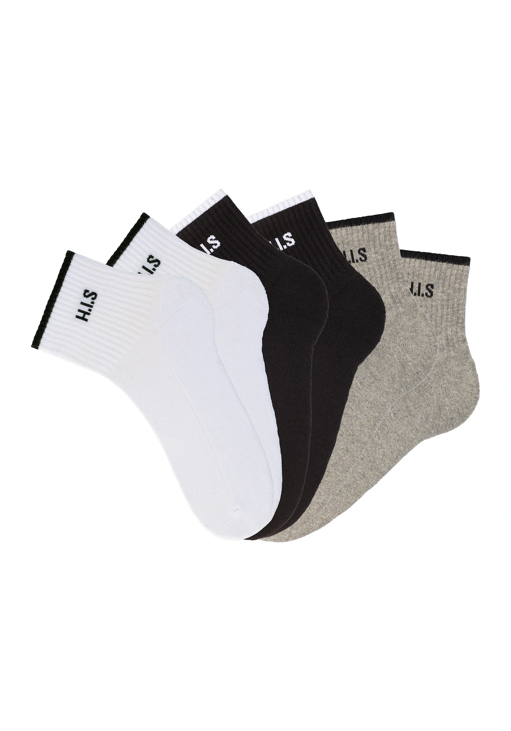 H.I.S Sportsocken, (Packung, 6 Paar), Kurzsocken mit Frottee & verstärkten günstig online kaufen