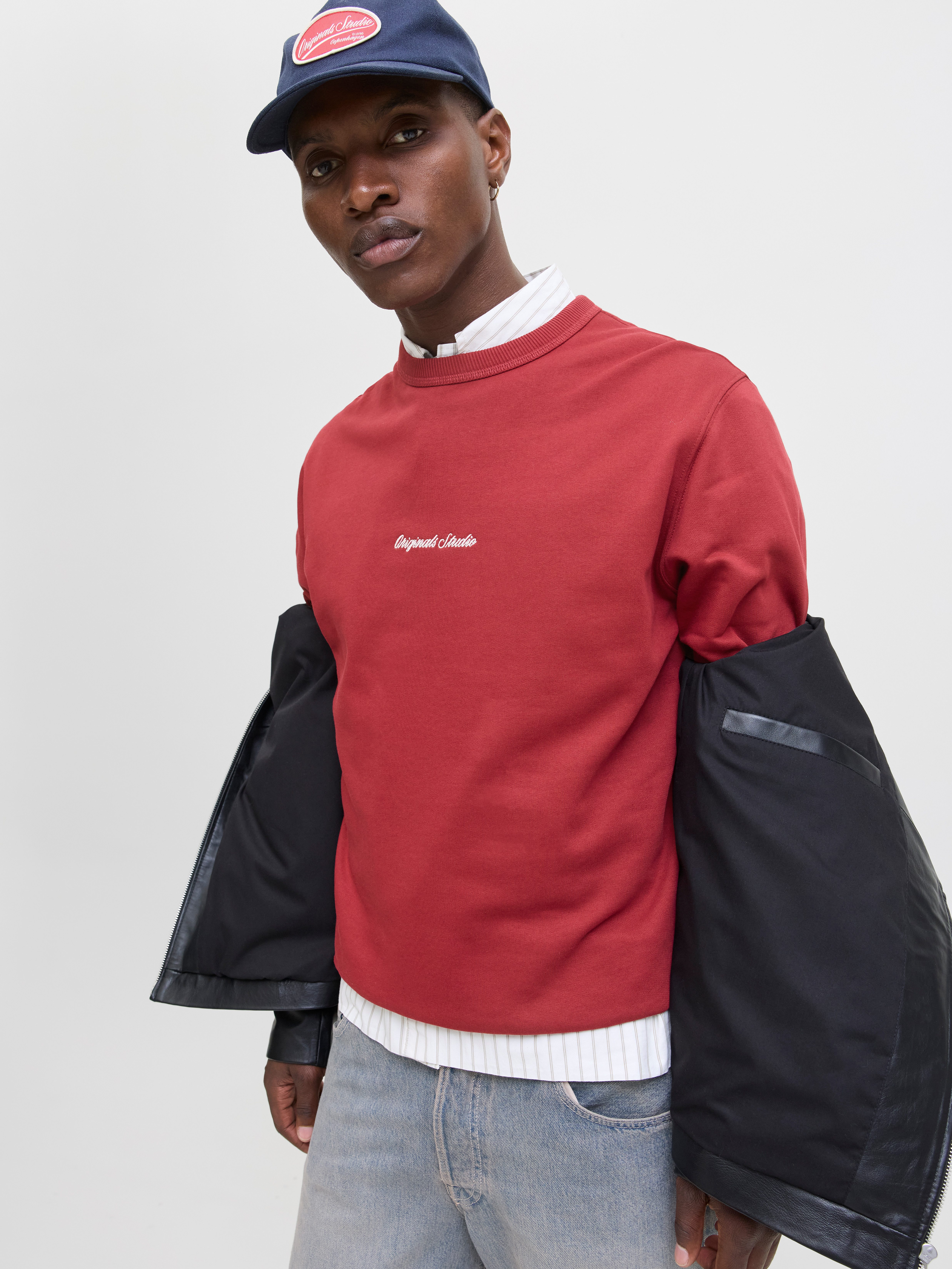 Jack & Jones Herren Sweatshirt JORNORREBRO EMB SWEAT CREW - Relaxed Fit günstig online kaufen