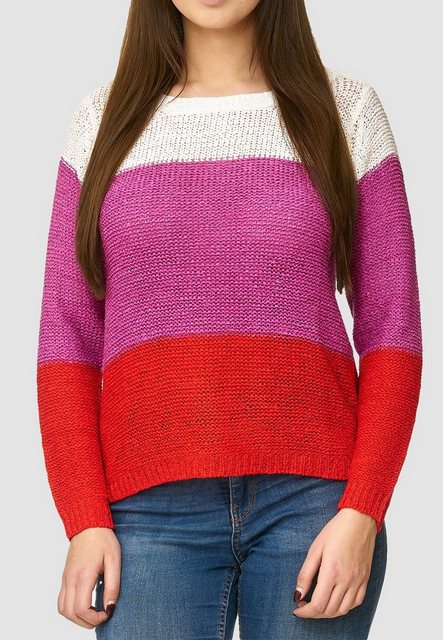 JACQUELINE de YONG Strickpullover Strickpullover Gestreift Longsleeve Knitt günstig online kaufen