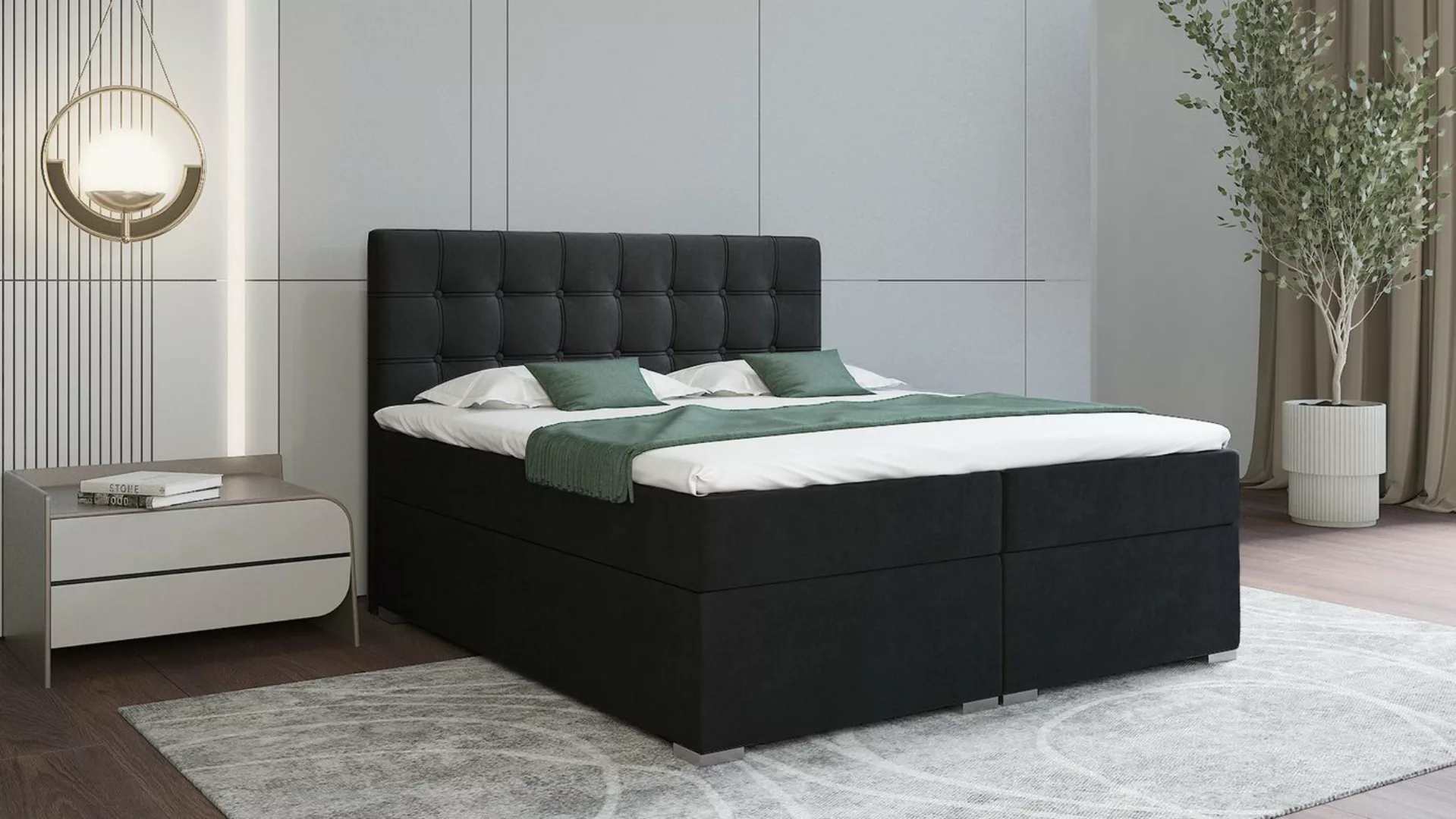 Deine Möbel 24 Boxspringbett MAGIC Komplettbett Polsterbett inkl. Bonellfed günstig online kaufen