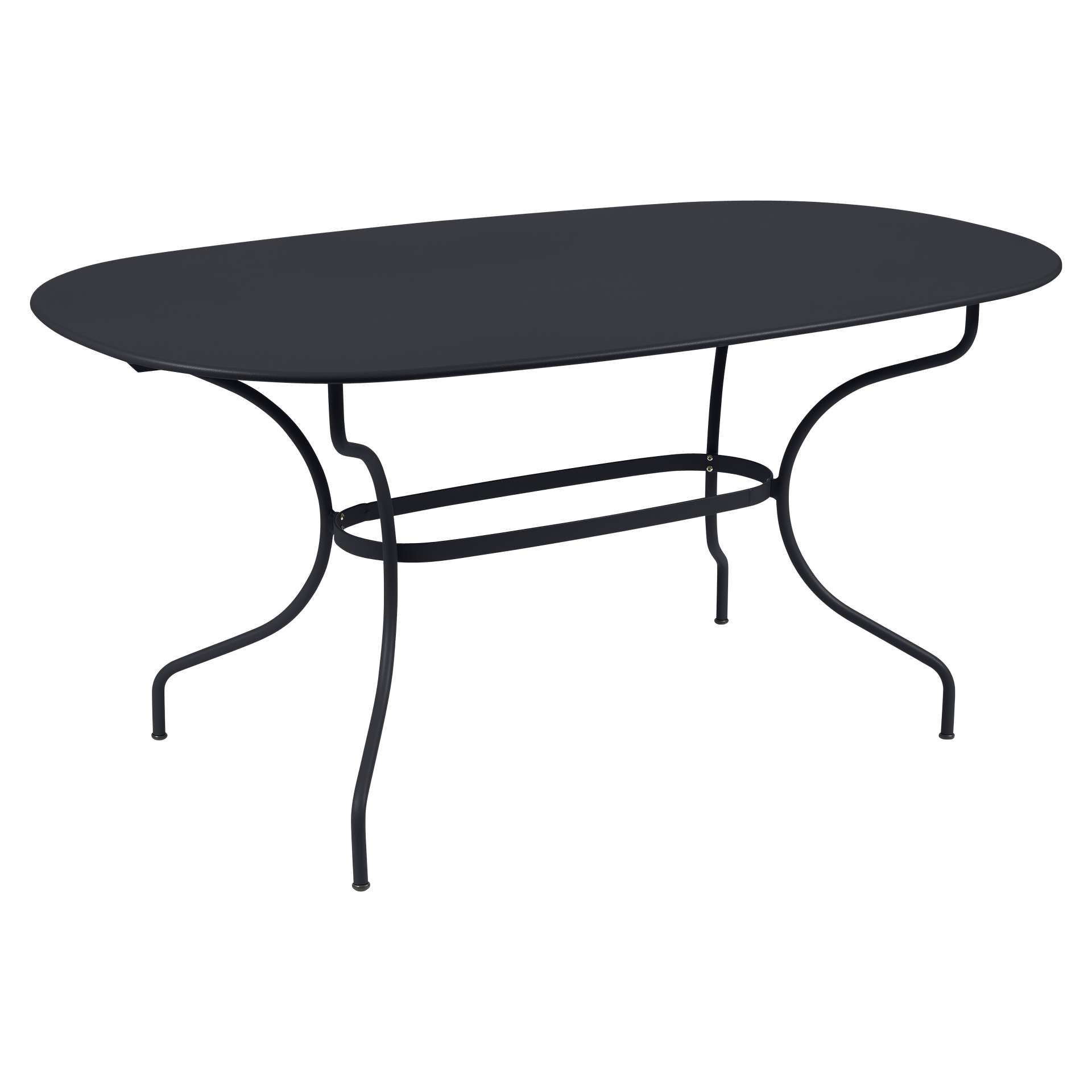 Opéra+ Ovaler Tisch 160 x 90 cm Outdoor Anthrazit günstig online kaufen