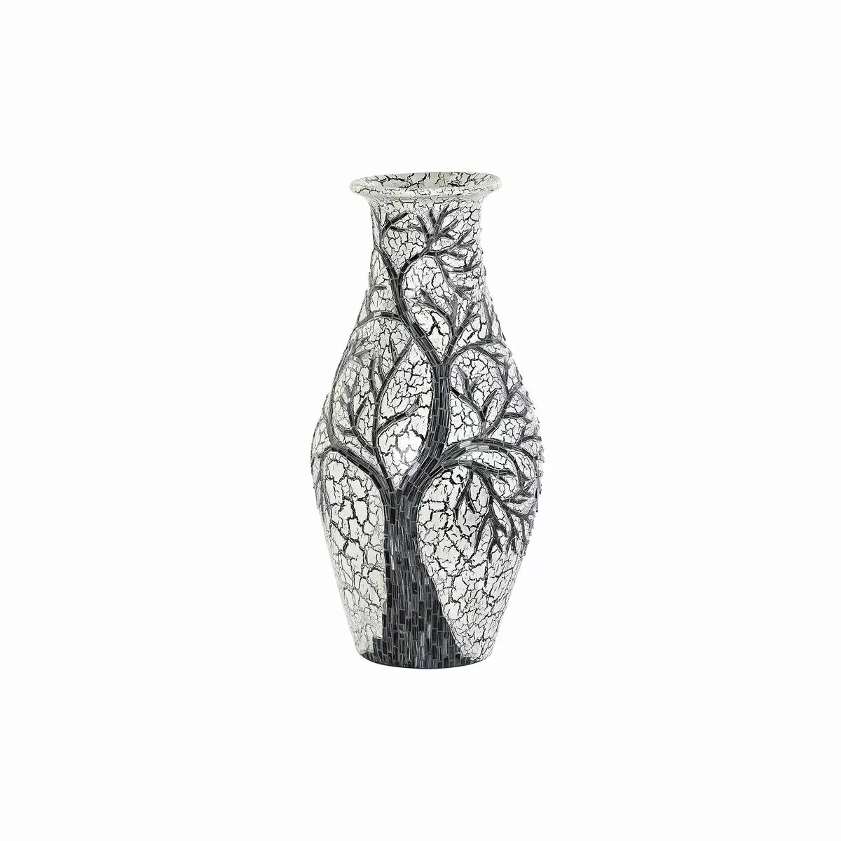 Vase Dkd Home Decor Baum Kristall Schwarz Terrakotta Weiß (29 X 29 X 60 Cm) günstig online kaufen