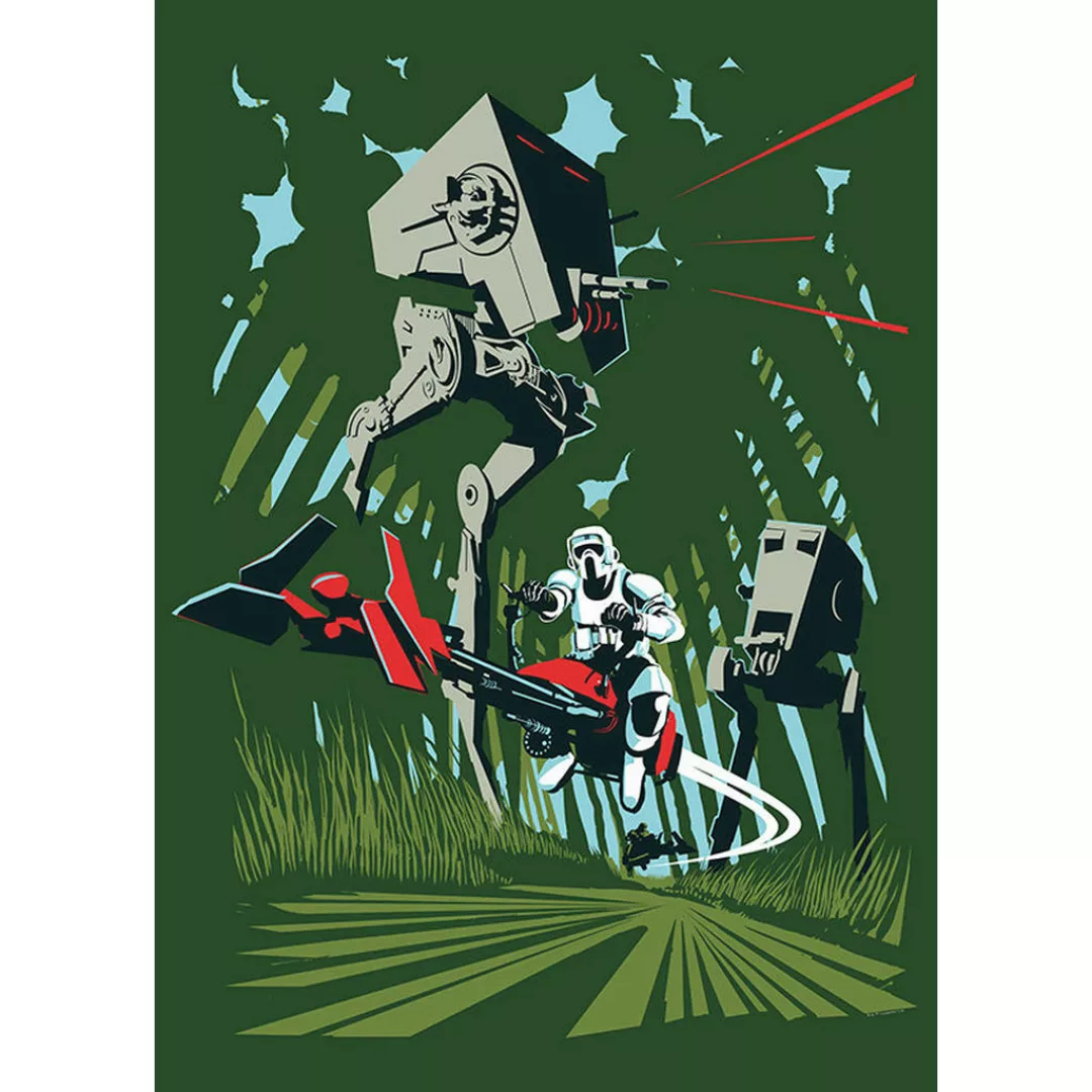 KOMAR Wandbild - Star Wars Classic Vector Endor - Größe: 50 x 70 cm mehrfar günstig online kaufen