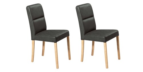 Home affaire 4-Fußstuhl "Laros", (Set), Kunstleder, Massivholzgestell günstig online kaufen