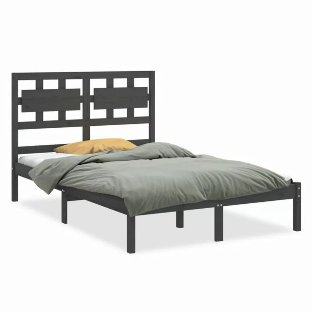 furnicato Bett Massivholzbett Grau 120x200 cm günstig online kaufen