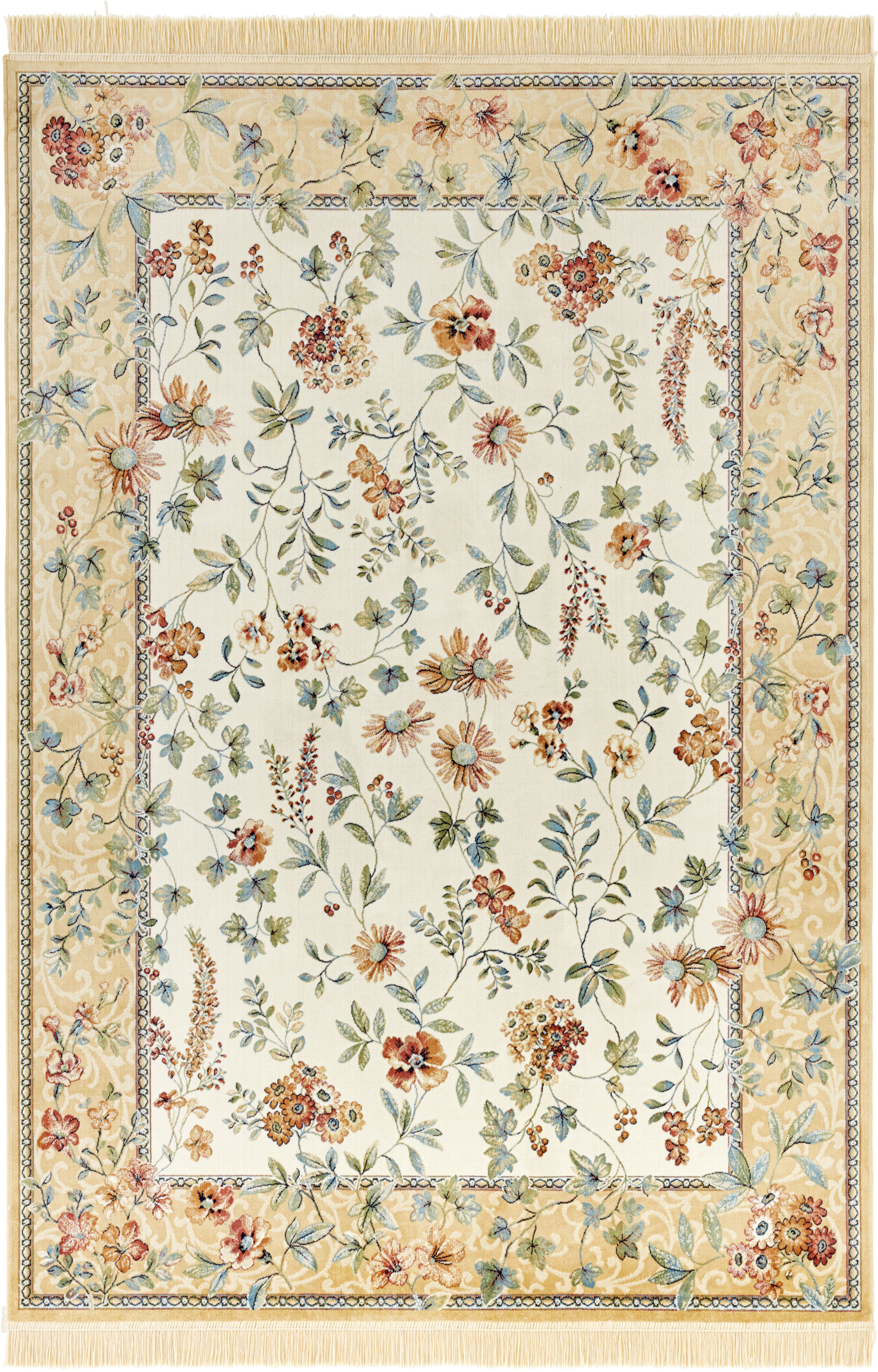 NOURISTAN Teppich »Orient Flowers«, rechteckig, Orientalisch mit Fransen, O günstig online kaufen