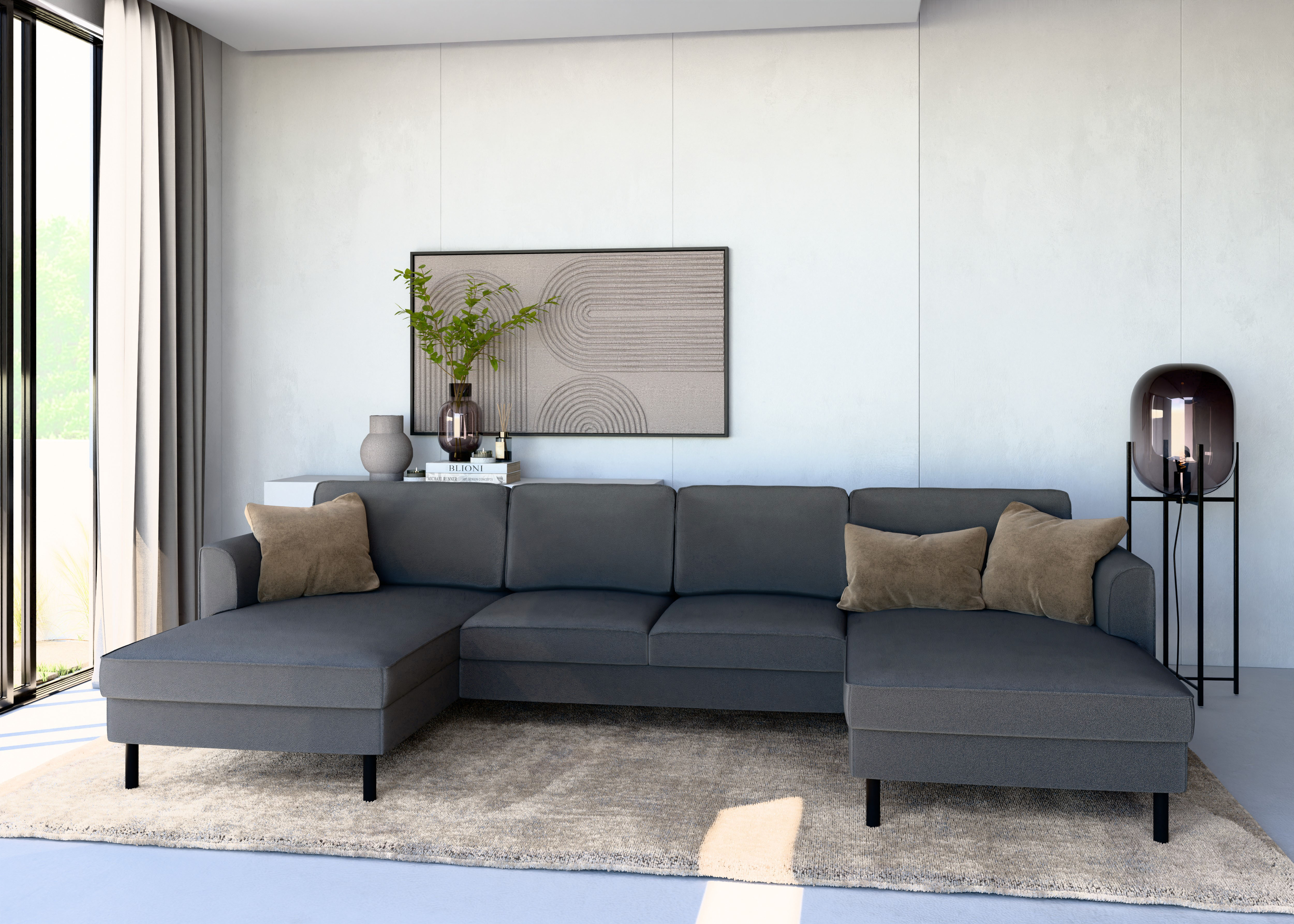 Home affaire Wohnlandschaft "Booster Couch wahlweise mit Schlaffunktion und günstig online kaufen
