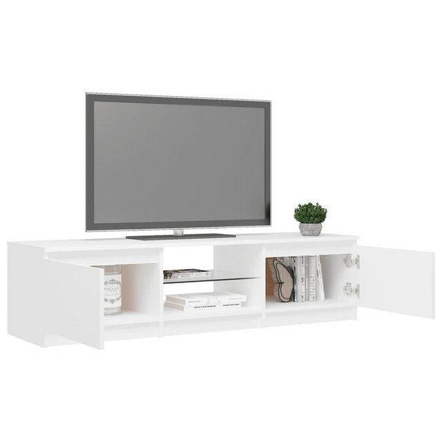 vidaXL TV-Schrank TV-Schrank mit LED Leuchten Weiß 140x40x35,5 cm Lowboard günstig online kaufen