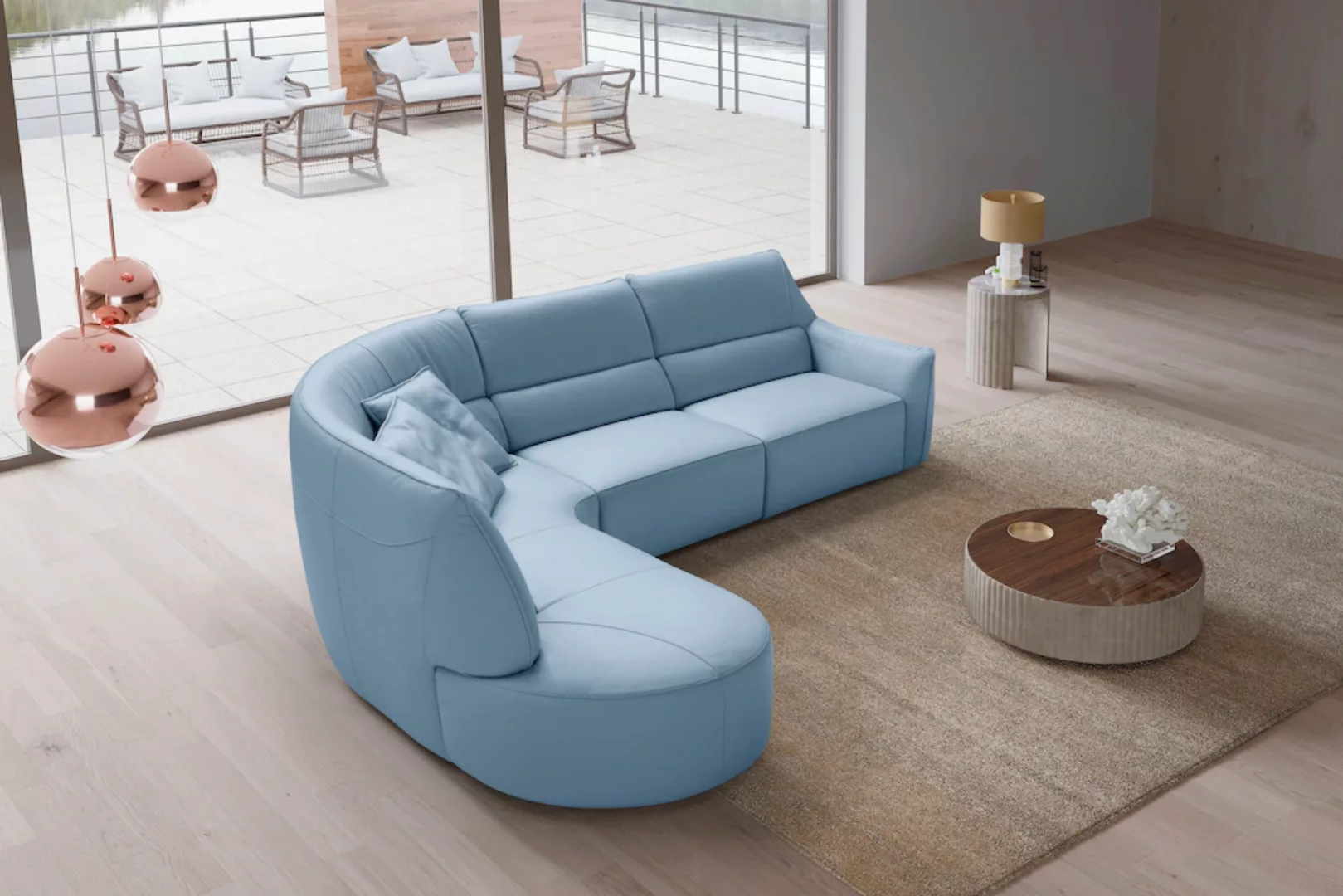 Egoitaliano Ecksofa »Puffy, extravagant & edel, Retro Designsofa, hoher Sit günstig online kaufen