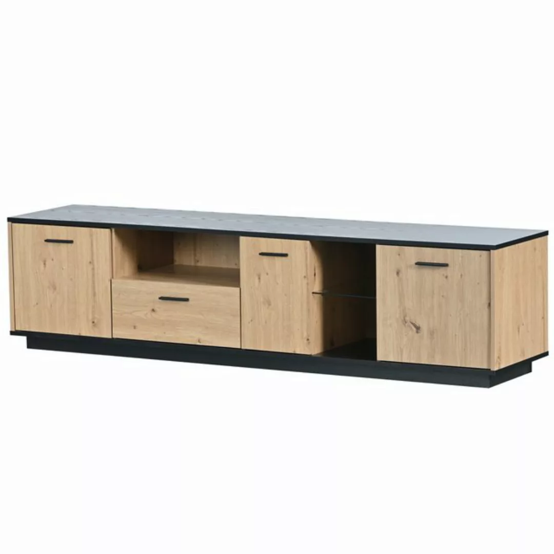 KLAM HOME TV-Schrank TV-Lowboard mit 1 Schublade und 3 Türen (1er Set) TV-B günstig online kaufen