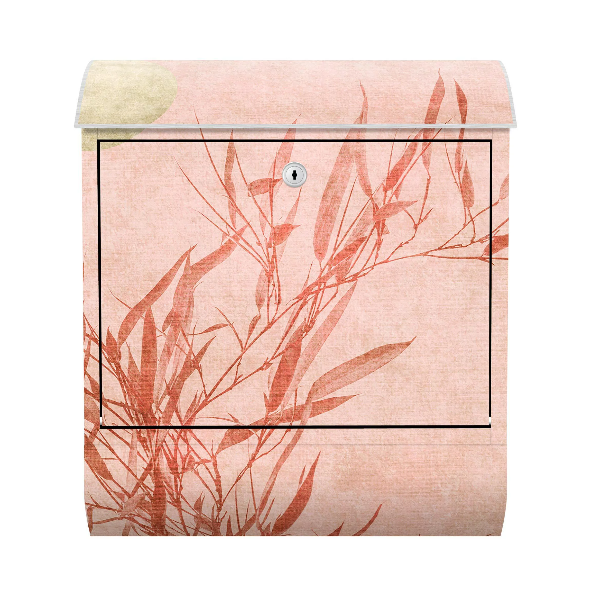 Briefkasten Goldene Sonne mit Rosa Bambus günstig online kaufen