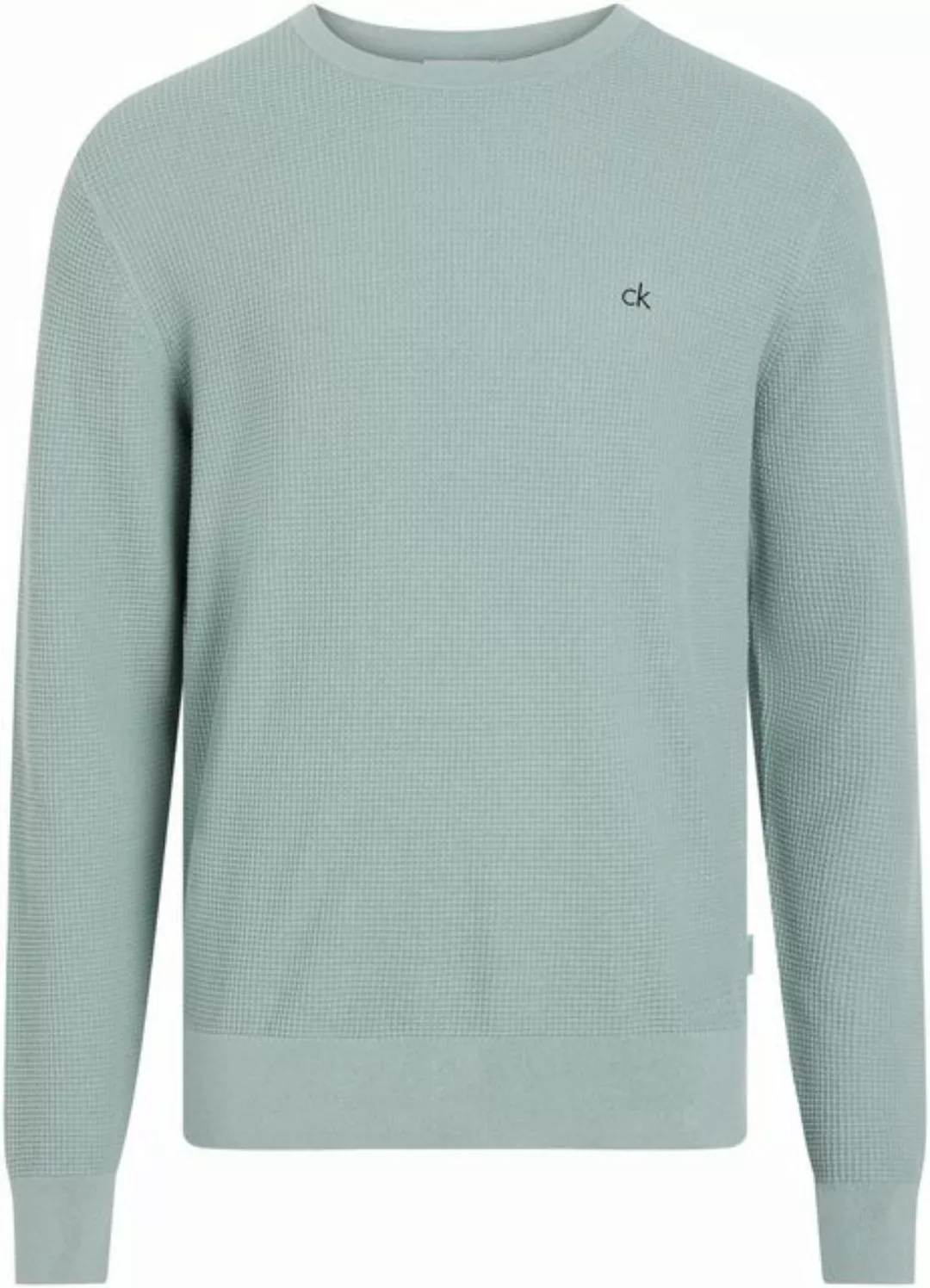 Calvin Klein Rundhalspullover WAFFLE STRUCTURE SWEATER mit Markenlabel günstig online kaufen