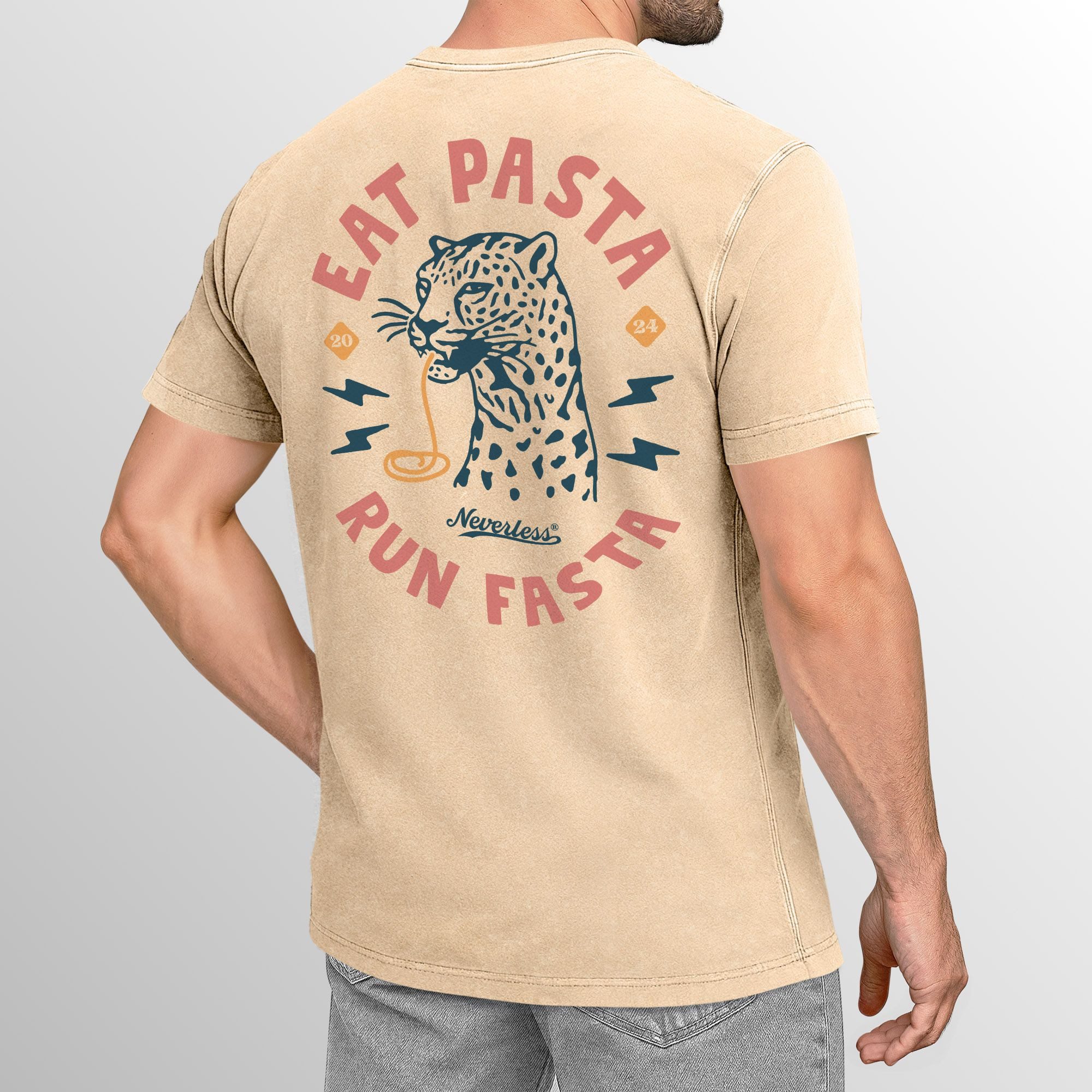 Neverless Print-Shirt Herren Vintage T-Shirt Backprint günstig online kaufen