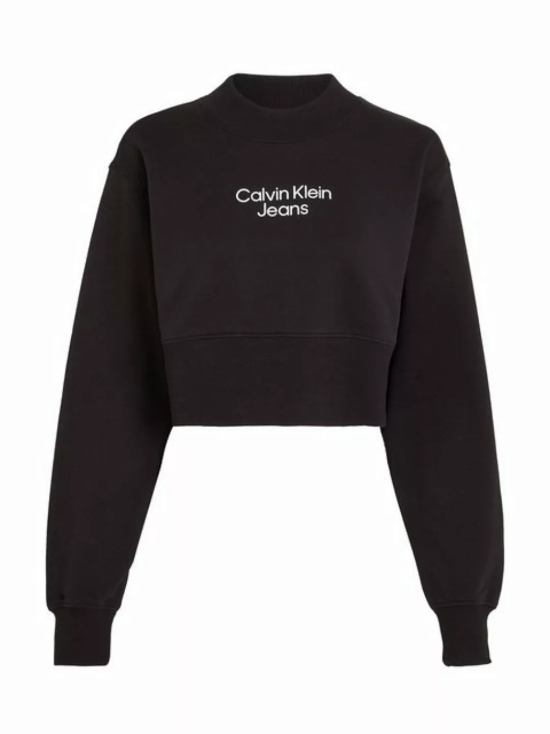 Calvin Klein Jeans Sweatshirt STACKED INSTITUTIONAL CREWNECK mit Logoprägun günstig online kaufen