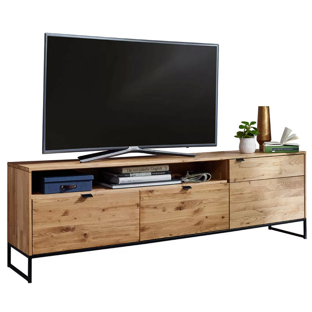 TV Lowboard 180 cm in Wildeiche massiv geölt WELLINGTON-69, B/H/T ca. 180/5 günstig online kaufen