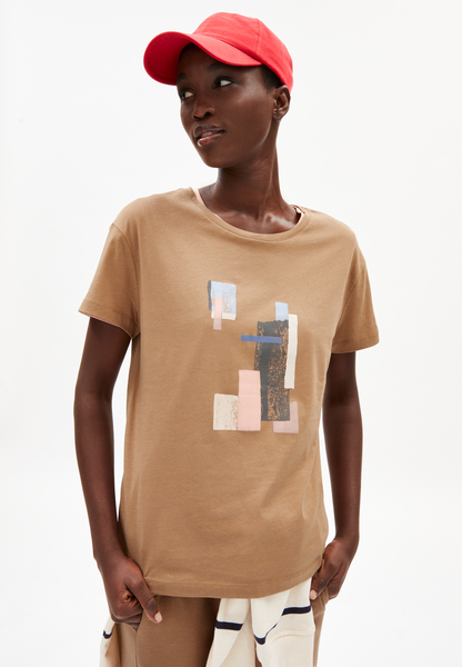 Nelaa Squares - Damen T-shirt Aus Bio-baumwolle günstig online kaufen