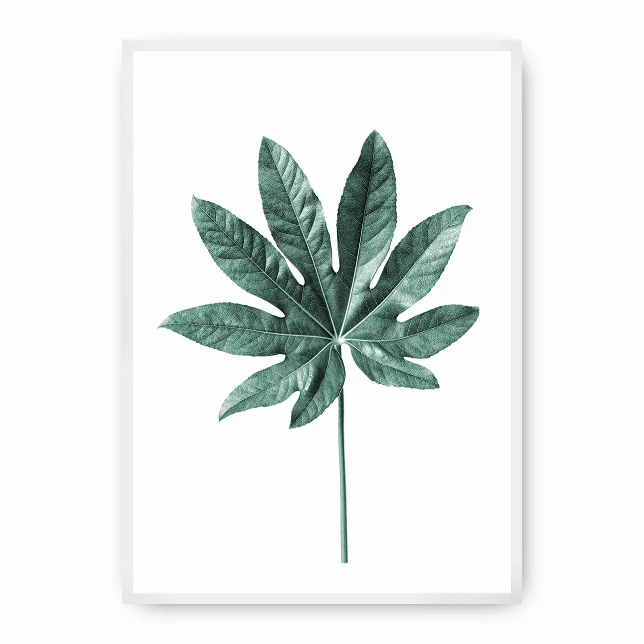 Poster Leaf Emerald Green, 40 x 50 cm, Rahmen wählen: weiss günstig online kaufen