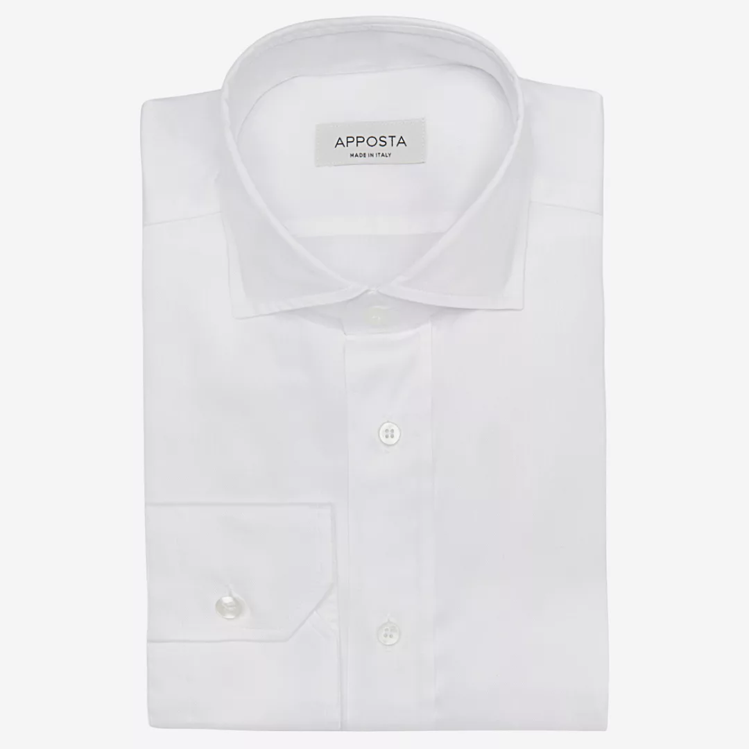 Hemd  einfarbig  weiß stretch popeline, kragenform  modernisierter spreizkr günstig online kaufen