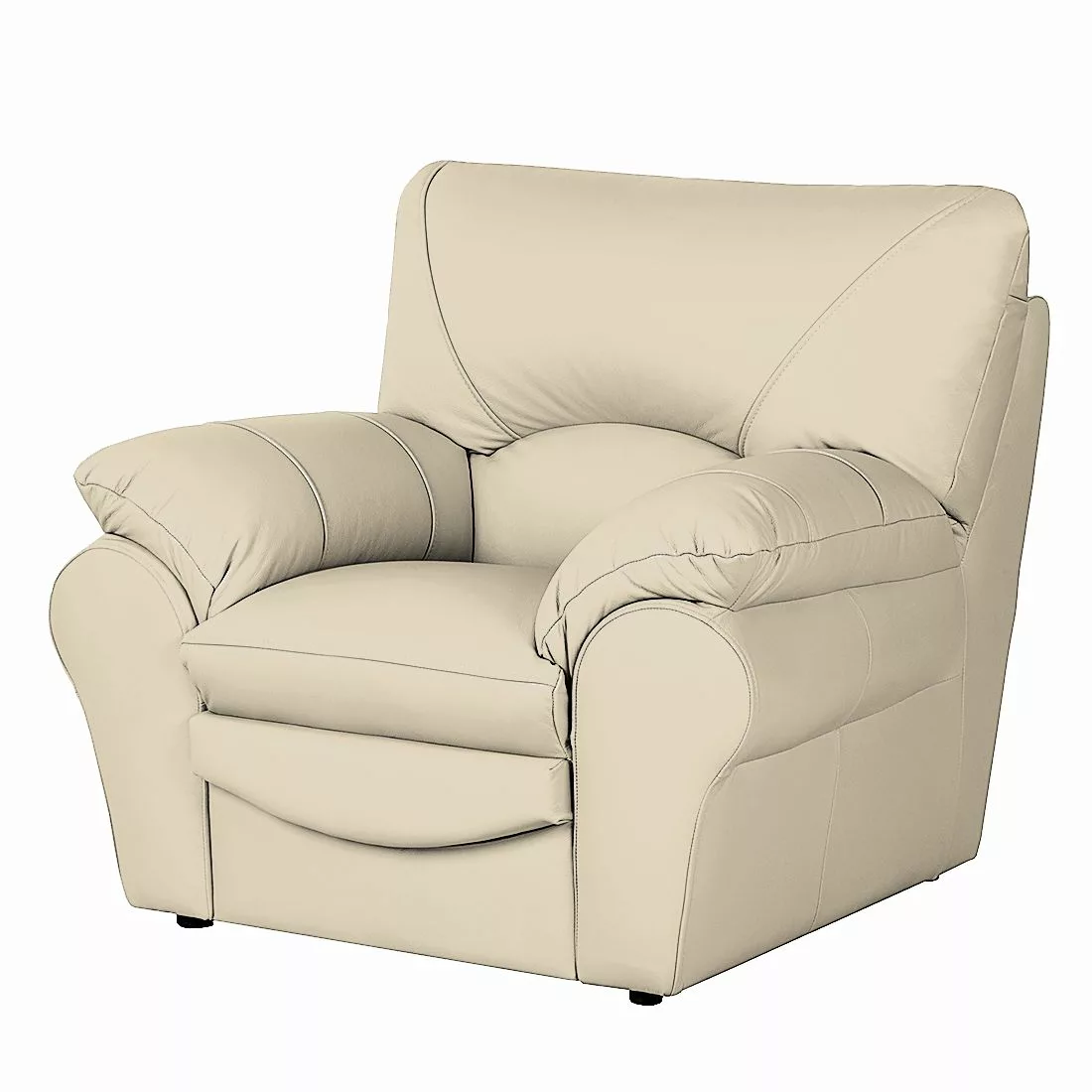 home24 Modoform Sessel Torsby Taupe Echtleder 105x92x85 cm (BxHxT) günstig online kaufen
