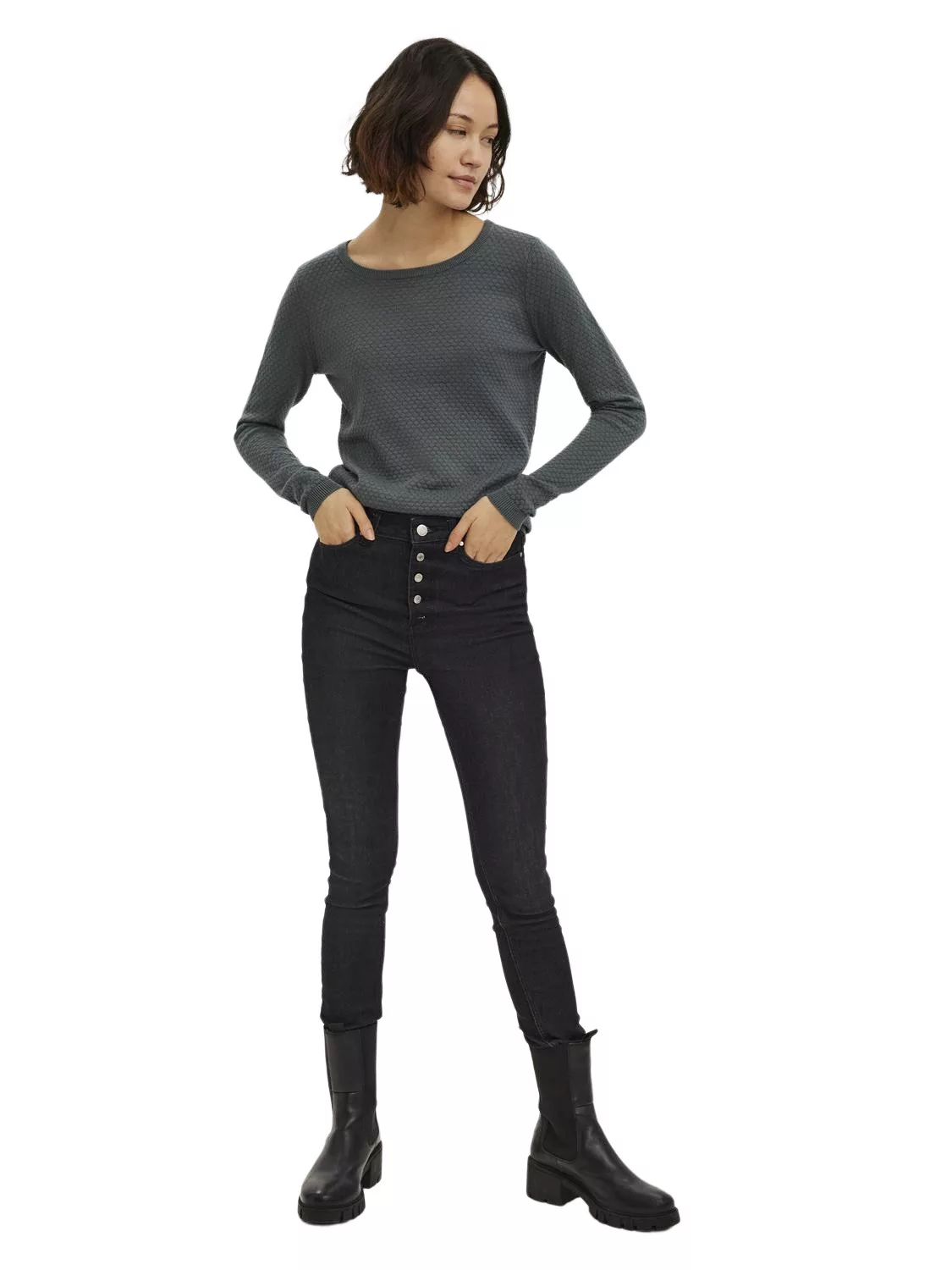 Vero Moda Damen Pullover VMCARE STRUCTURE günstig online kaufen