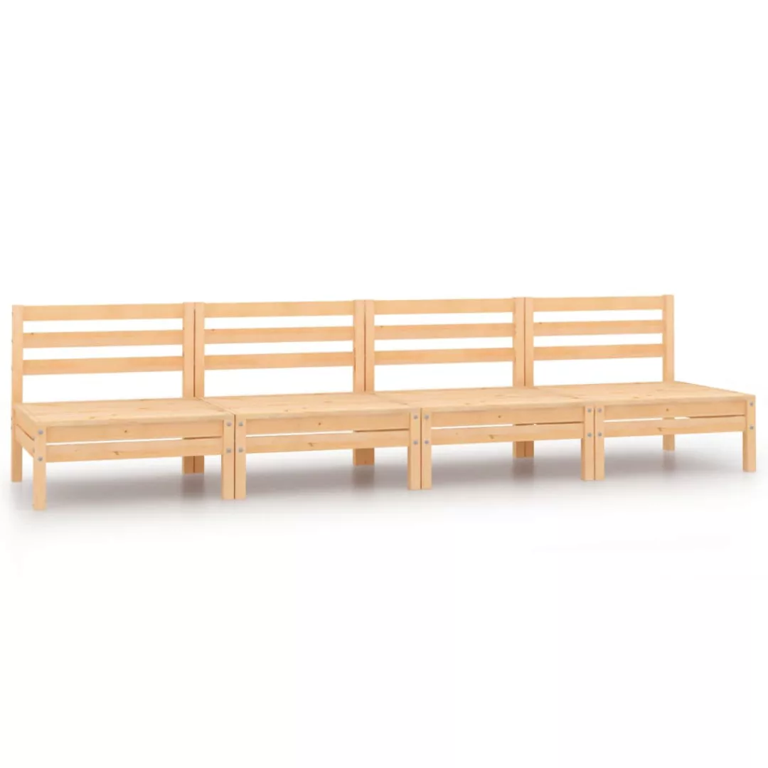 Garten-mittelsofas 4 Stk. Massivholz Kiefer günstig online kaufen