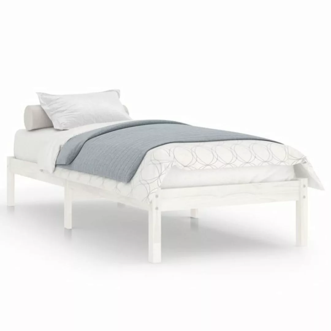 furnicato Bett Massivholzbett Weiß 75x190 cm günstig online kaufen