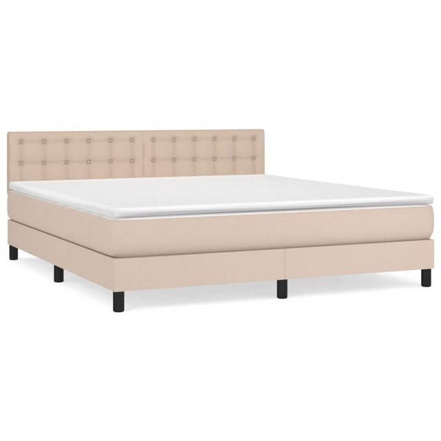 vidaXL Boxspringbett Bett Boxspringbett mit Matratze Kunstleder (160 x 200 günstig online kaufen