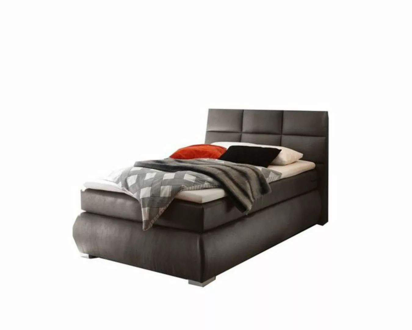 ED EXCITING DESIGN Boxspringliege (120 x 200 cm, Kosali 1 grey 120 cm), Gra günstig online kaufen