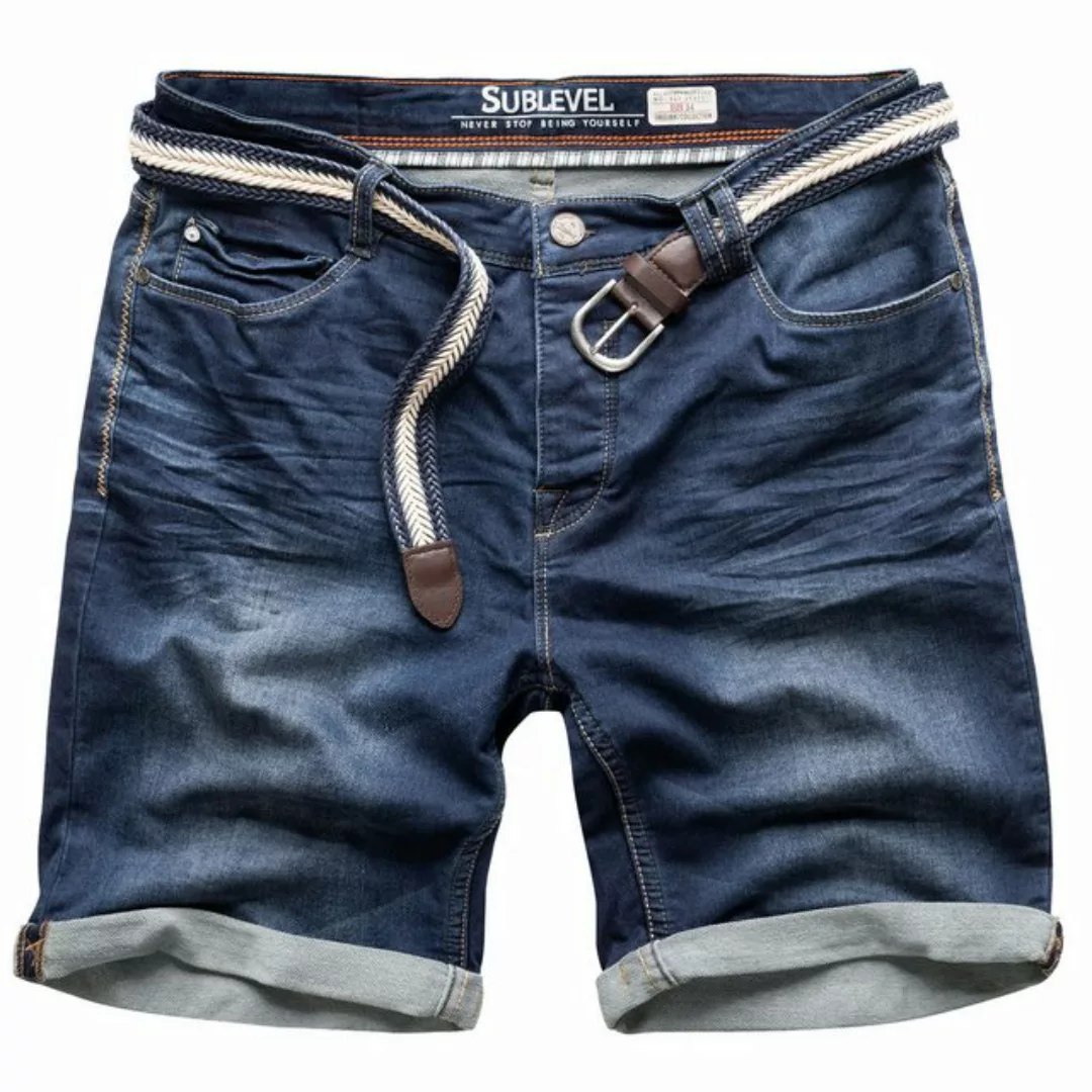 SUBLEVEL Shorts Sweat Shorts Jeans Kurze Hose Bermuda Sweatpant günstig online kaufen