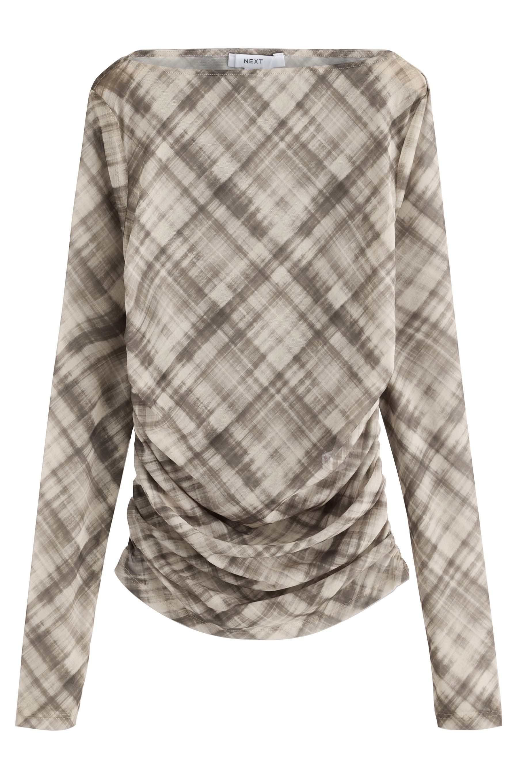 Next Langarmshirt Kew Collection gerafftes Langarmoberteil günstig online kaufen