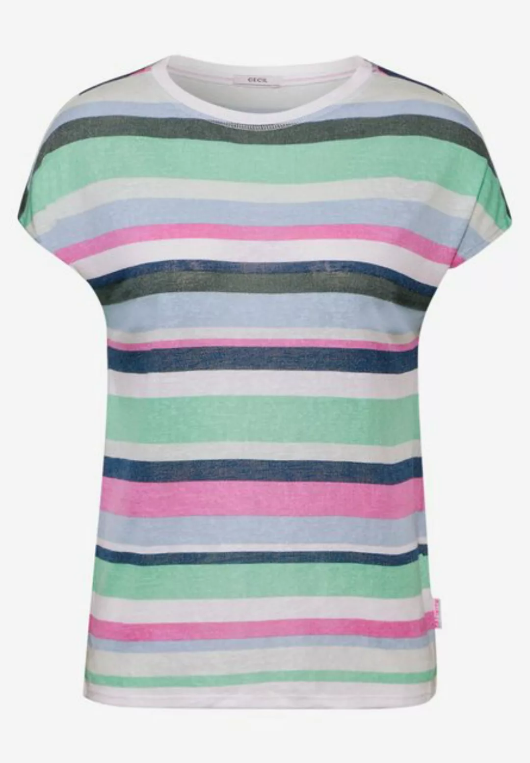 Cecil T-Shirt LINEN OPTIC_striped t-shirt günstig online kaufen