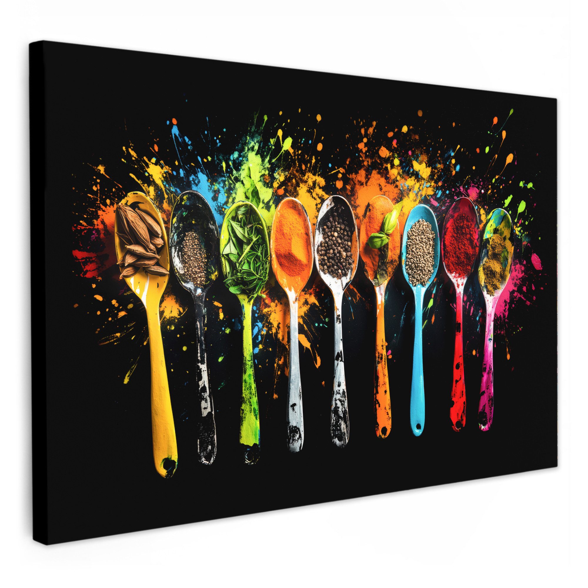 OneMillionCanvasses® Leinwandbild Löffel - Gewürze - günstig online kaufen