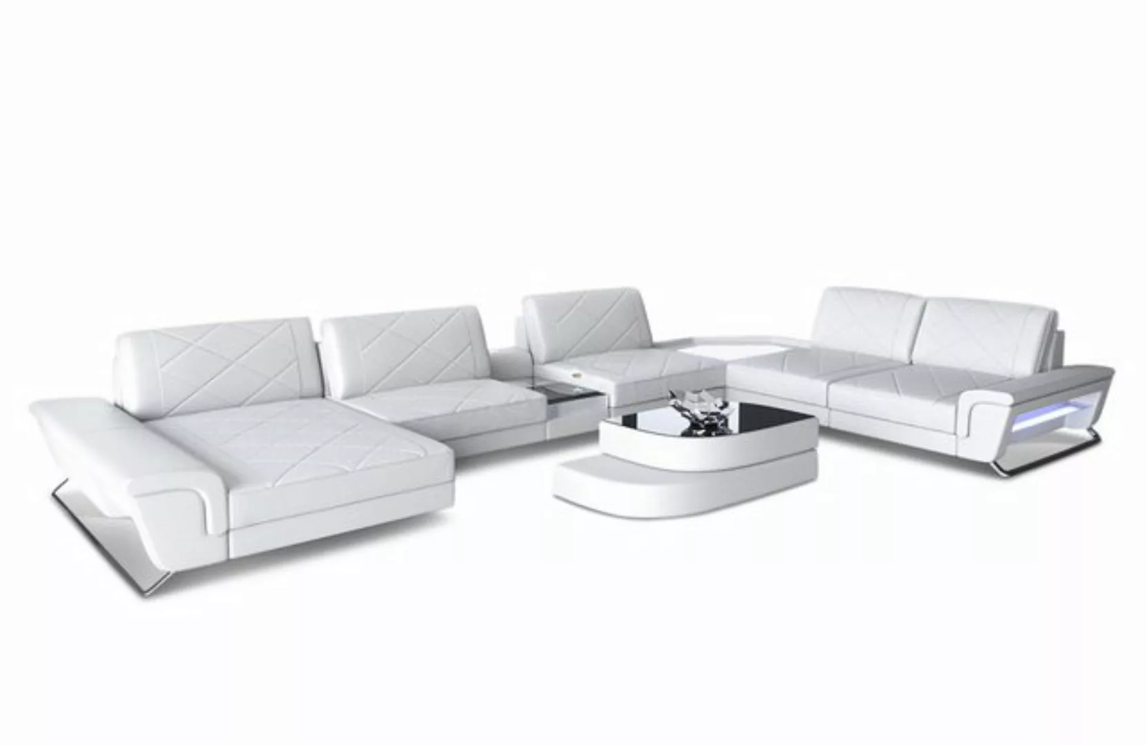 Sofa Dreams Wohnlandschaft Ledersofa Couch Ferrara XXL Leder Sofa mit günstig online kaufen