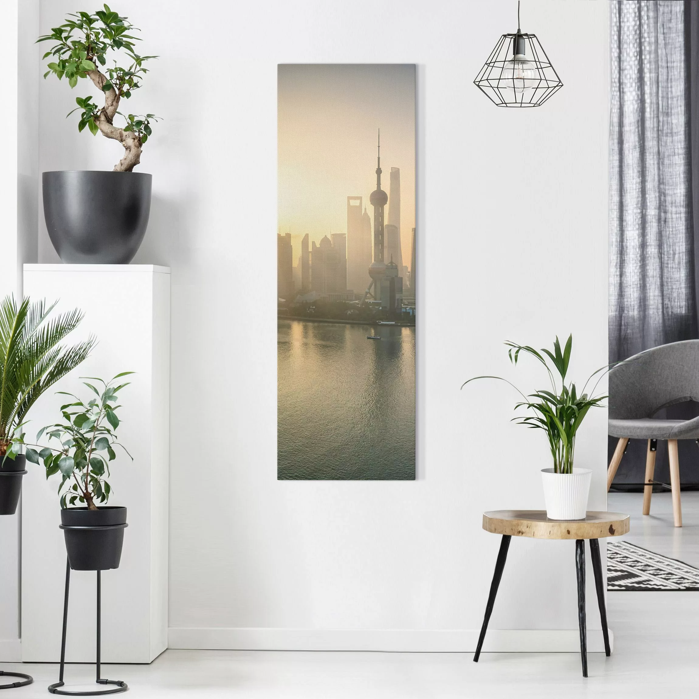 Leinwandbild Pudong bei Sonnenaufgang günstig online kaufen