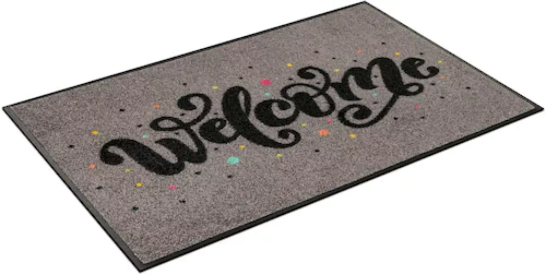 wash+dry by Kleen-Tex Fußmatte »Welcome Confetti«, rechteckig günstig online kaufen