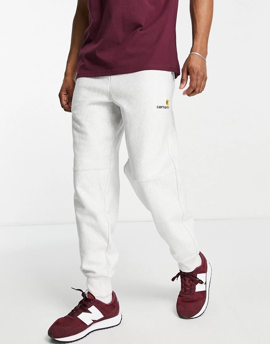 Carhartt WIP – American Script – Jogginghose in Grau günstig online kaufen