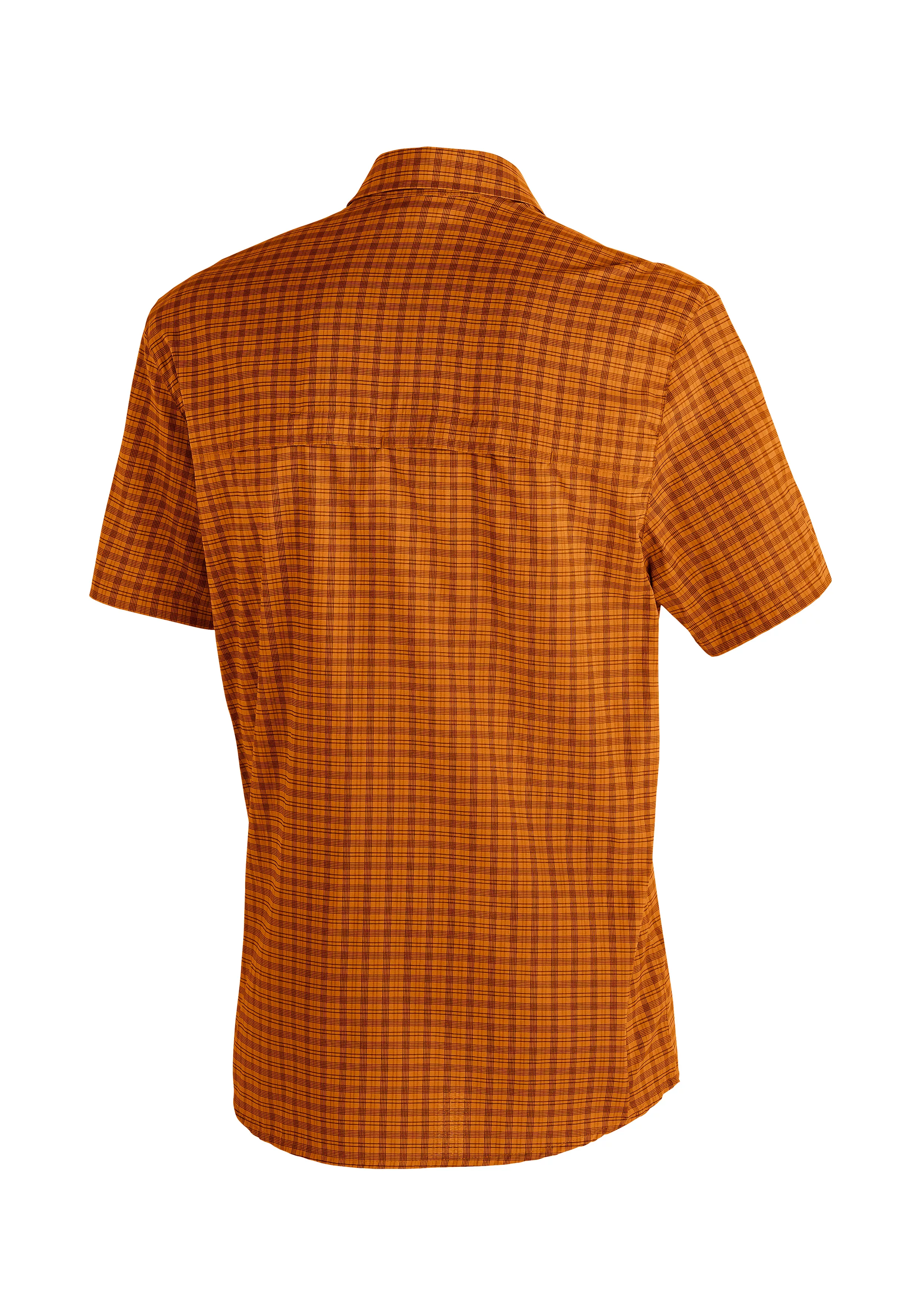 Maier Sports Outdoorhemd Mats S/S He-Hemd 1/2 Arm el. BROWN / ORANGE CHECK günstig online kaufen