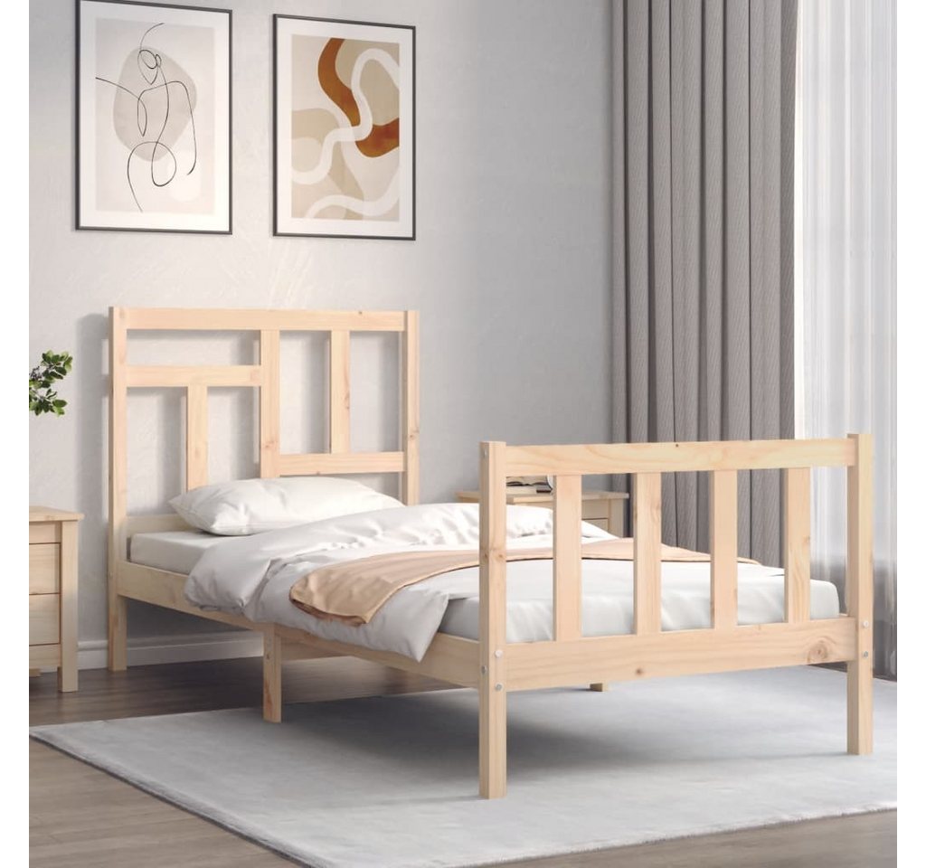 vidaXL Bett Massivholzbett ohne Matratze 90x200 Kiefernholz günstig online kaufen