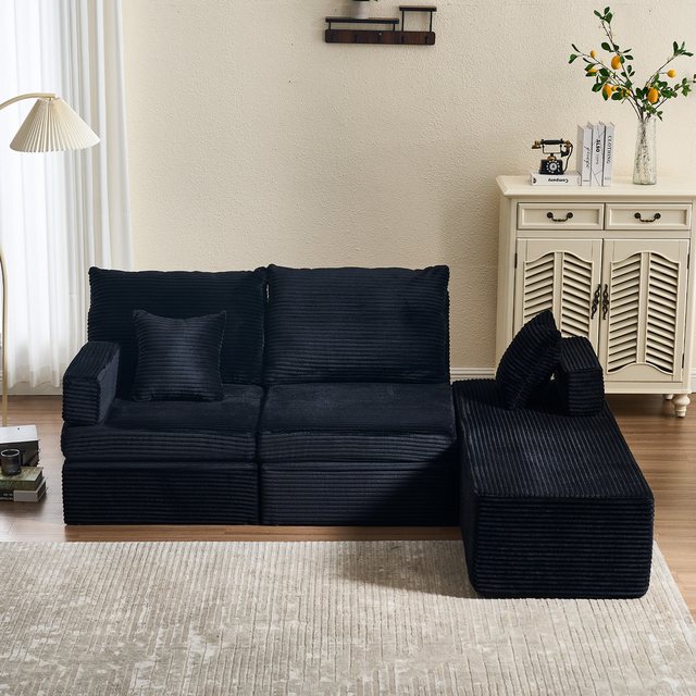 HOMYEDAMIC Big-Sofa XXXL Hort Ecksofa Doppelsofa with footstool deformierba günstig online kaufen