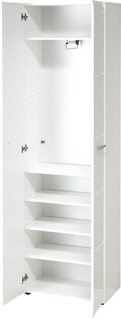 freiraum Garderobenschrank 402 (BxHxT: 59x197x37 cm) in weiss mit 2 Türen u günstig online kaufen