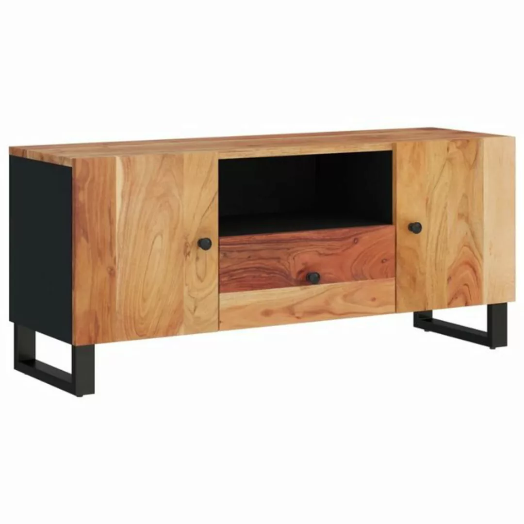 furnicato TV-Schrank 105x33,5x46 cm Massivholz Akazie & Holzwerkstoff günstig online kaufen