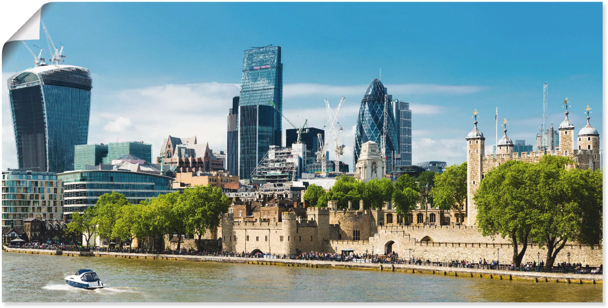 Artland Poster »London Finanzviertel«, Großbritannien, (1 St.), als Alubild günstig online kaufen