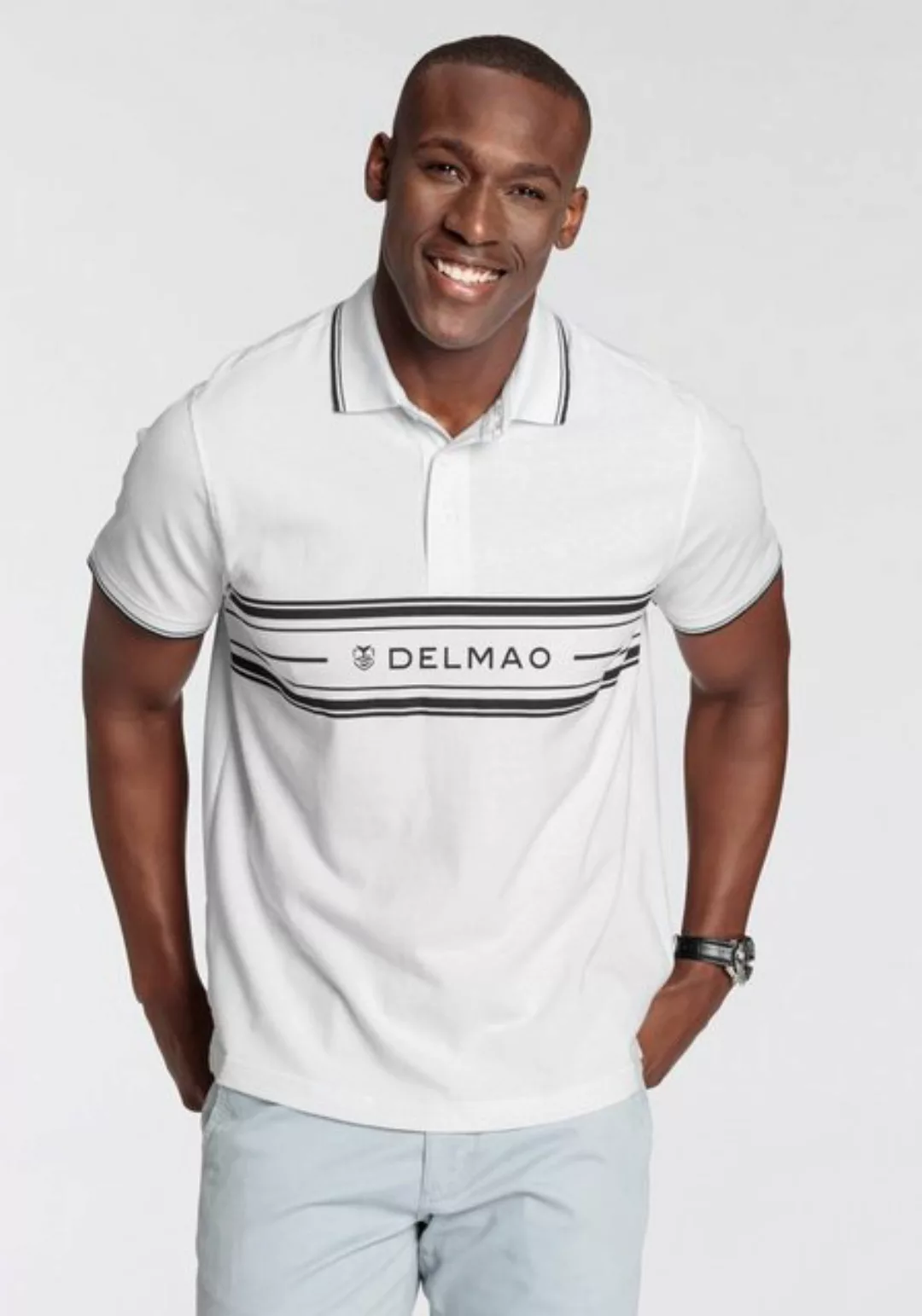 DELMAO Poloshirt mit Print günstig online kaufen