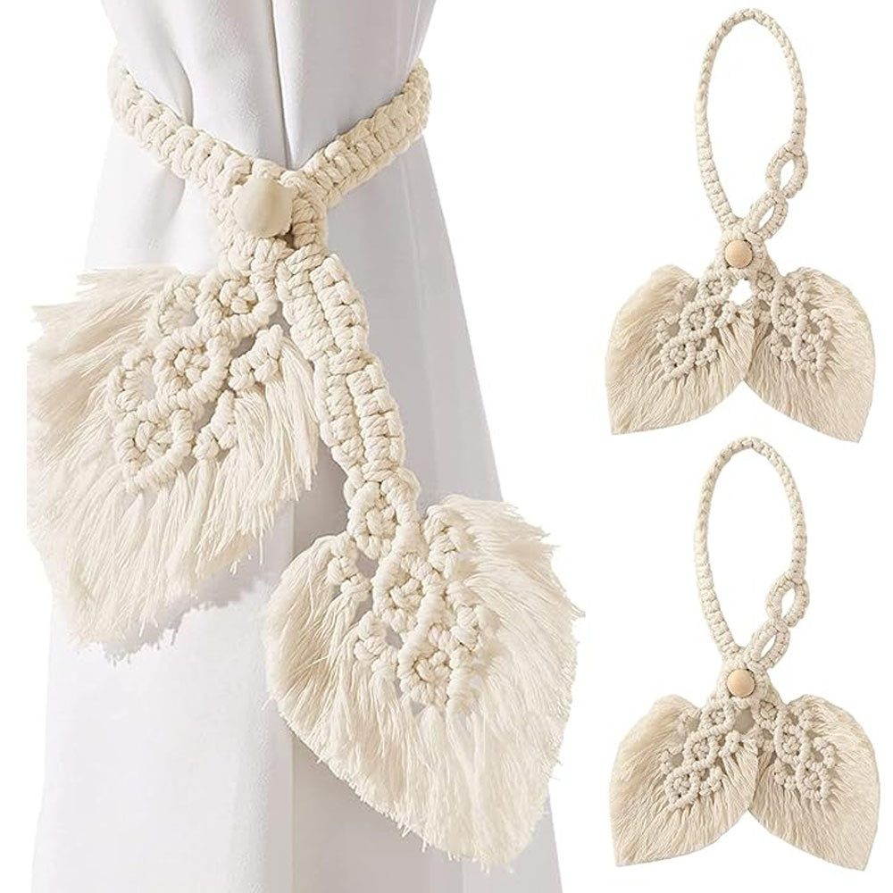 NUODWELL Raffhalter 2 Stück Boho Vorhang günstig online kaufen